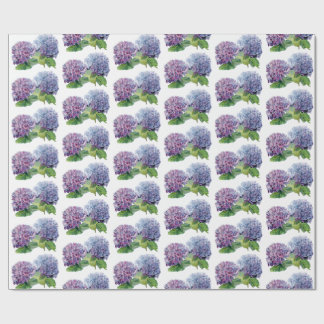 Papel De Regalo Hortensias azules