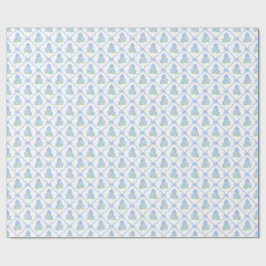 Papel De Regalo Hortensias Azules y Verdes Preppy