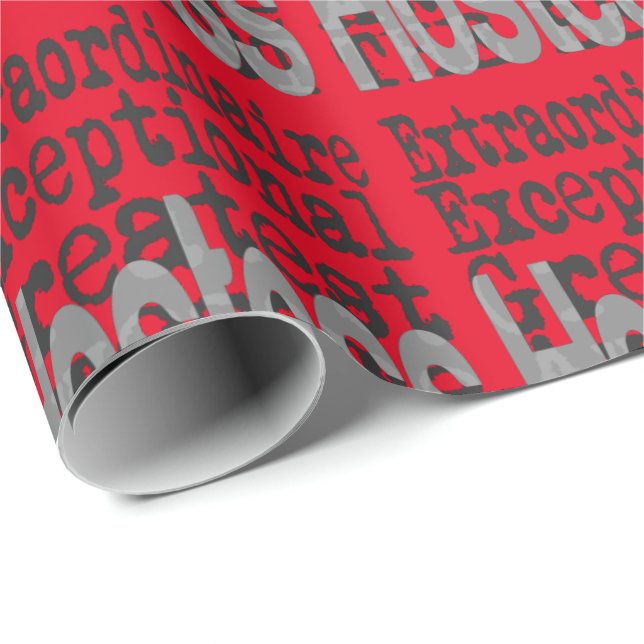 Papel De Regalo Hostess Extraordinaire (Esquina del rollo)