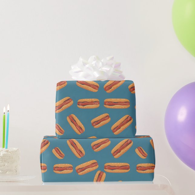 Papel De Regalo Hotdog Wraping Paper Birthday Party Funny Gift (Regalos de fiesta)