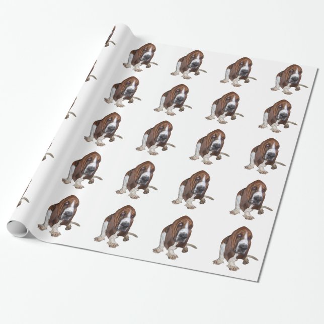 Papel De Regalo Hound Basset (Desenrollado)