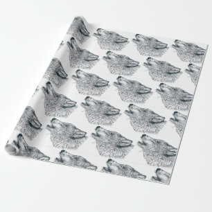 Papel De Regalo Howling Wolf