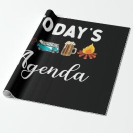 Papel De Regalo Hoy en la Agenda Café Camping Beer Campfire