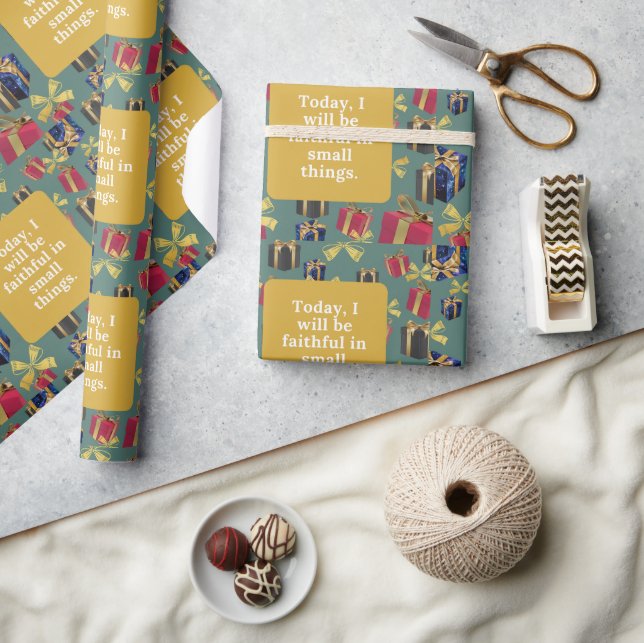 Papel De Regalo Hoy seré fiel en pequeñas cosas. (Artesanía)