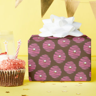 Papel De Regalo Huelga rosa de cebra Donut Doughnut Donuts comida
