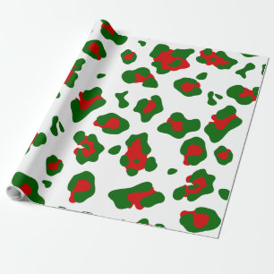 Papel De Regalo huella animal leopardo de los navidades feos