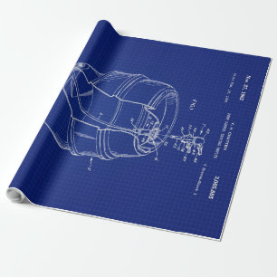 Papel De Regalo Huella azul del barril de cerveza de 1960