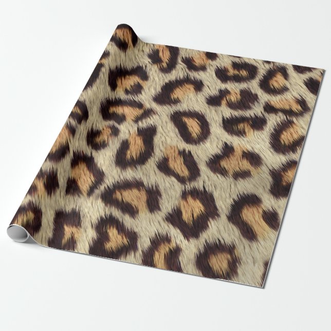 Papel De Regalo Huella de leopardo de manchas marrones (Desenrollado)