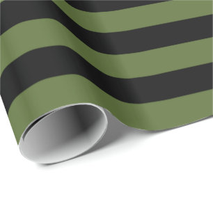Papel De Regalo Huella verde/negra de oliva