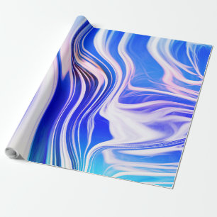 Papel De Regalo Huellas azul blandas
