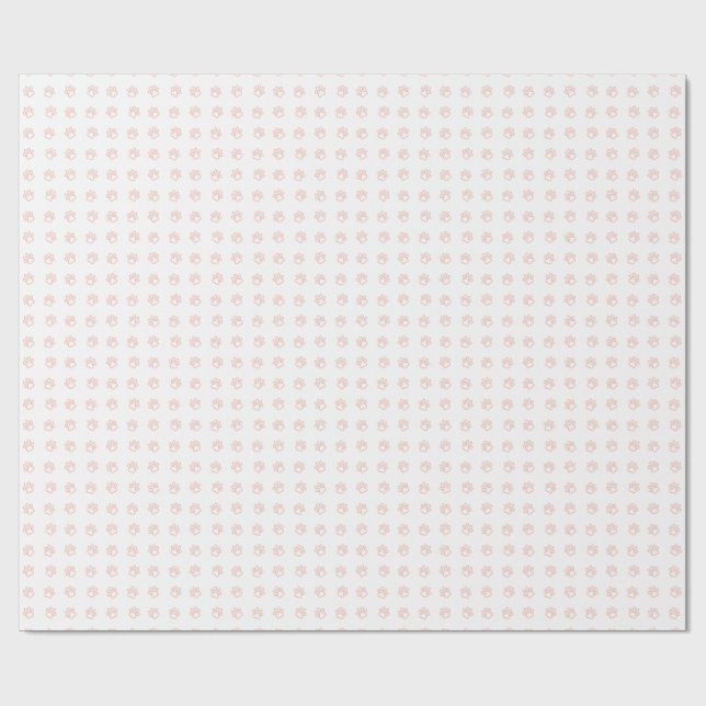 Papel de Regalo Huellas de Garra de Rosa Minimalis (Superficie plana)