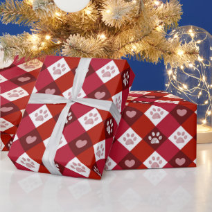 Papel De Regalo Huellas de Navidad