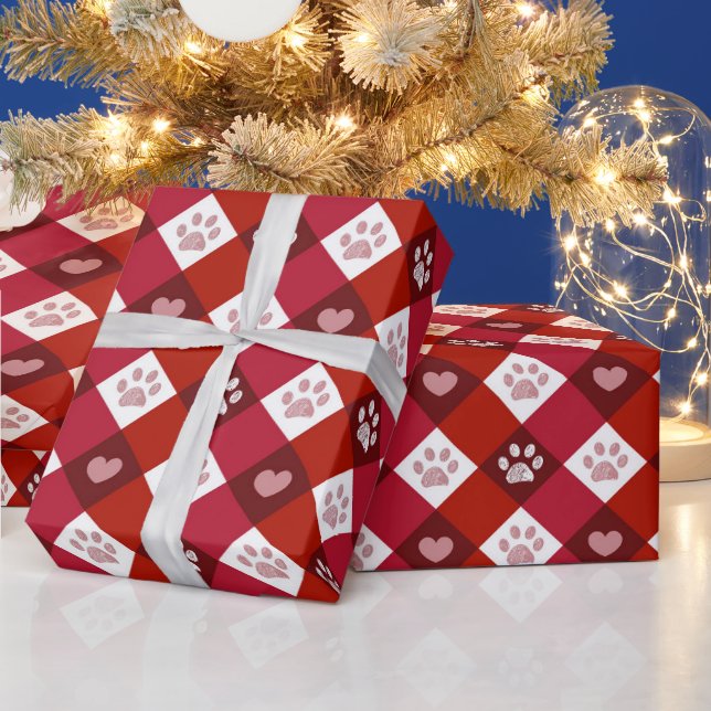 Papel De Regalo Huellas de Navidad (Vacaciones)