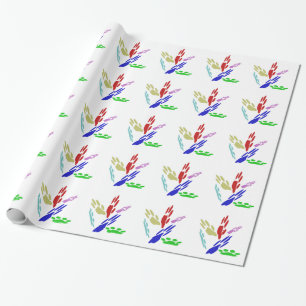 Papel De Regalo Huellas de patas de perro con lunares