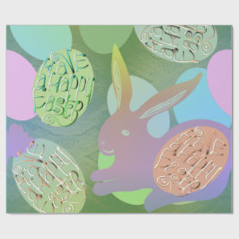 Papel De Regalo Huevos de conejo de Pascua