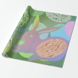 Papel De Regalo Huevos de conejo de Pascua