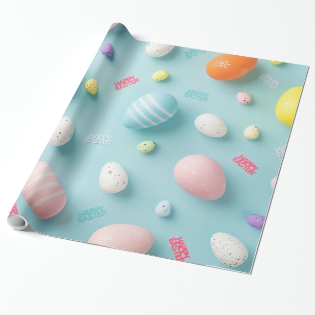 Papel De Regalo Huevos de Pascua (Desenrollado)
