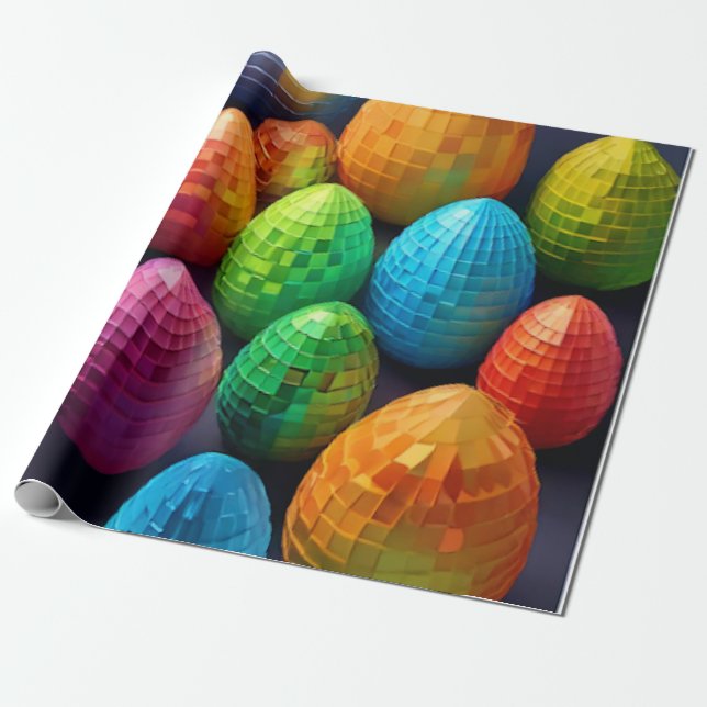 Papel De Regalo Huevos de Pascua (Desenrollado)