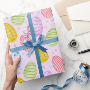 Papel De Regalo Huevos de Pascua de Color Pastel Cute