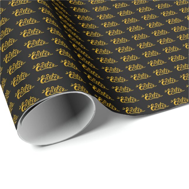 Papel De Regalo Huevos de Pascua de Oro (Esquina del rollo)