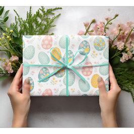 Papel De Regalo Huevos de Pascua de Pastel Patrón Floral - Lindo P