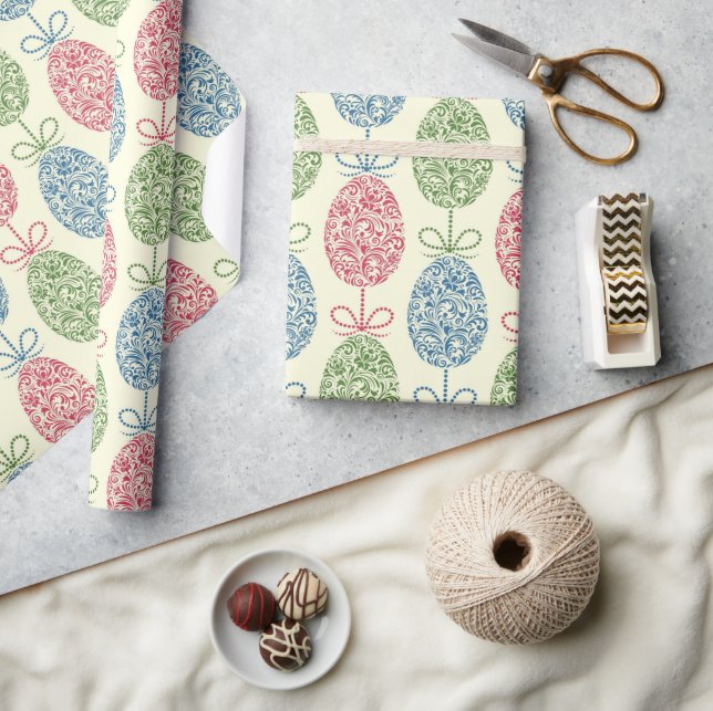 Papel De Regalo Huevos de Pascua Modernos (Artesanía)