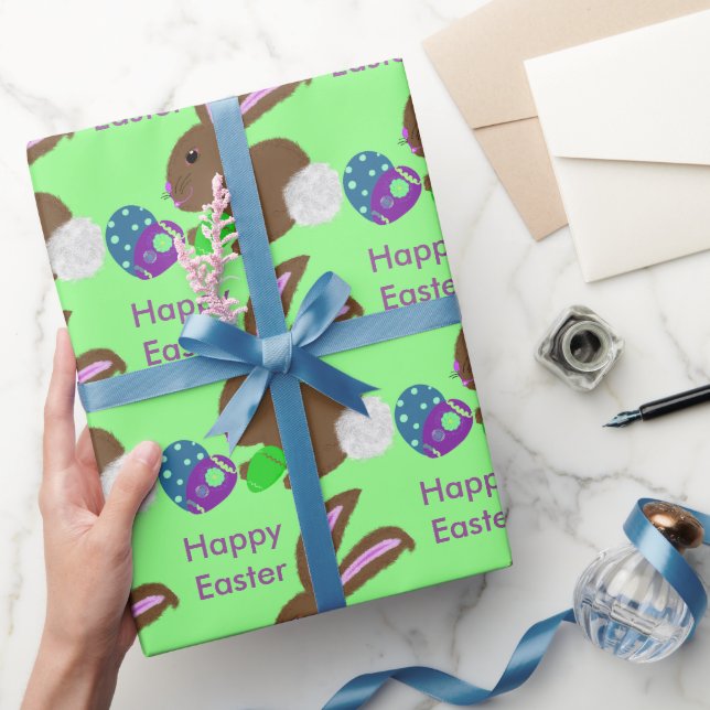 Papel De Regalo Huevos decorados con conejo conejo conejo de pascu (Regalar)