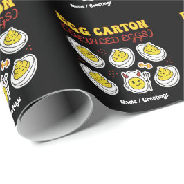 Papel De Regalo Huevos Endiablados Retro Pack de Seis Fitness Pun 