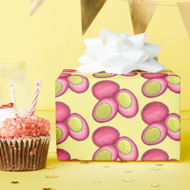 Papel De Regalo Huevos rojos de remolacha hervida dura de la comid (Fiesta de cumpleaños )