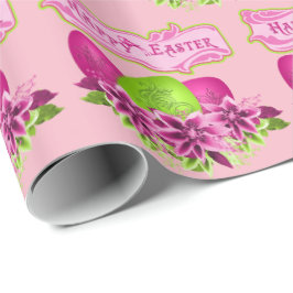 Papel De Regalo Huevos Y Flores De Pascua Felices Pascua