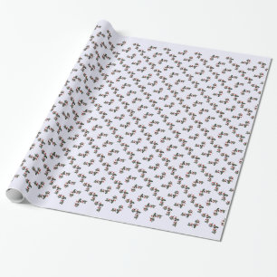 Papel De Regalo Hummingbird navidades con trompeta
