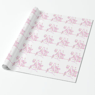 Papel De Regalo Hummingbird Resumen Rosa