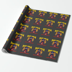 Papel De Regalo Humor artístico de Ninja Karate Chiste silencioso
