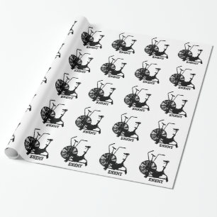 Papel De Regalo Humor de gimnasio blanco negro entrenamiento diver