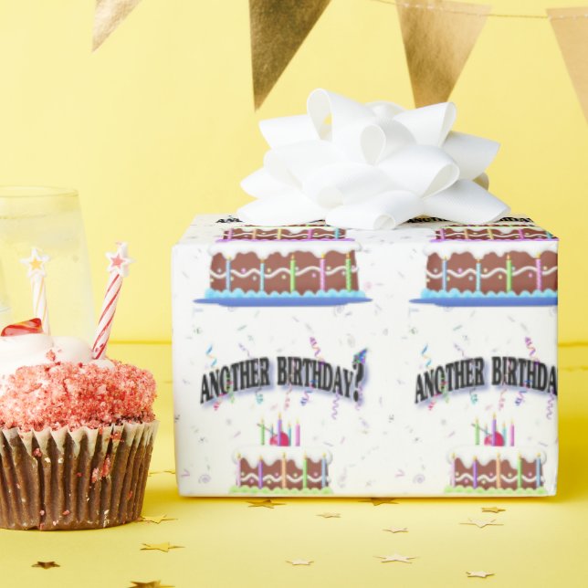 Papel De Regalo humor de torta de cumpleaños (Fiesta de cumpleaños )