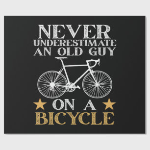 Papel De Regalo Humor Divertido de Ciclista en Bicicleta