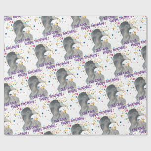 Papel De Regalo Humor Viejo Focha Ave Acuática Idioma Divertido ,