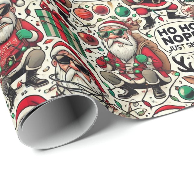 Papel De Regalo Humorous Satirical Christmas Wrapping Paper (Esquina del rollo)