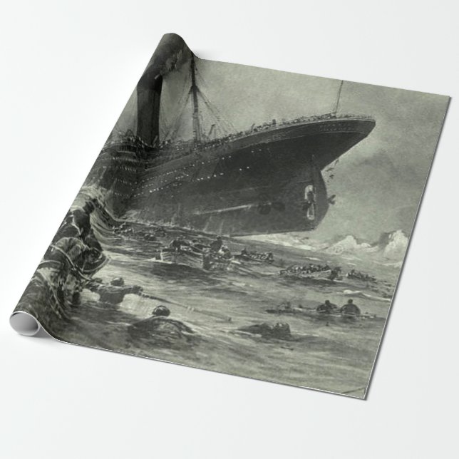 Papel De Regalo Hundimiento de RMS Titanic (Desenrollado)