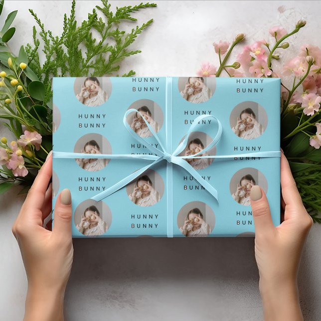 Papel De Regalo Hunny Bunny Photo Easter Yellow | Personalizado (Subido por el creador)