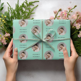 Papel De Regalo Hunny Bunny Photo Easter Yellow | Personalizado