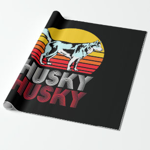 Papel De Regalo Husky Siberian Retro Vintage