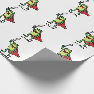 Papel De Regalo Huzzah Frog Knight Cita graciosa de meme