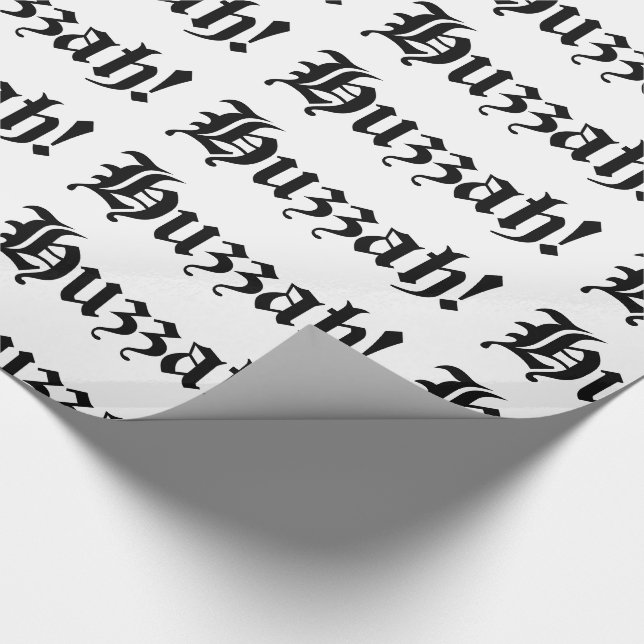 Papel De Regalo ¡Huzzah! {Tipografía medieval} (Esquina)
