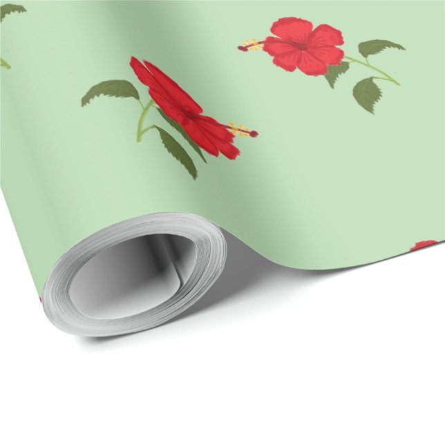 Papel De Regalo Hybiscus (Esquina del rollo)