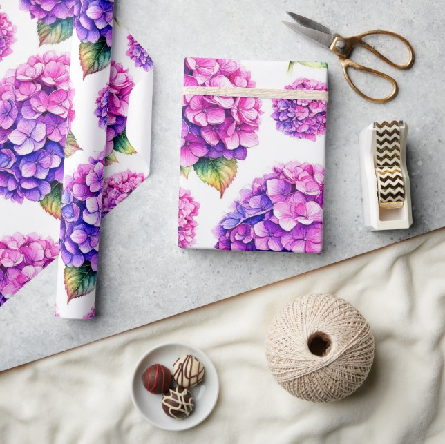 Papel De Regalo Hydrangea (Artesanía)