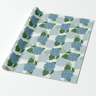 Papel De Regalo Hydrangea azul