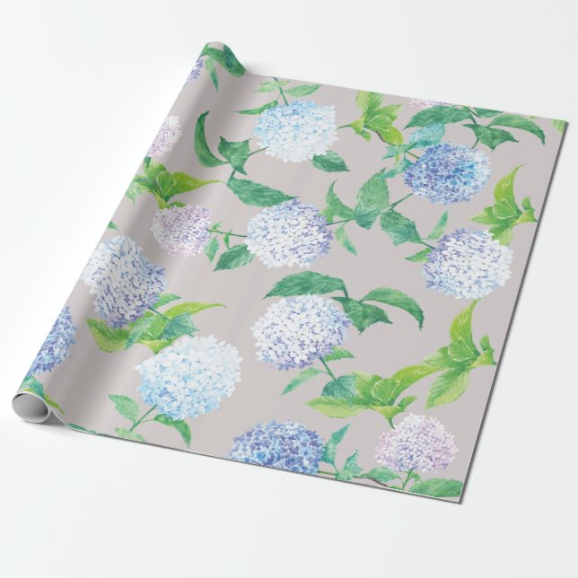 Papel De Regalo Hydrangea Elegante diseño de Pascua (Desenrollado)