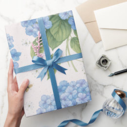 Papel De Regalo Hydrangea Floral Wrapping Paper | Elegant Garden