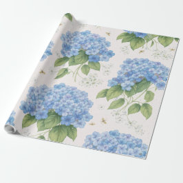 Papel De Regalo Hydrangea Floral Wrapping Paper | Elegant Garden